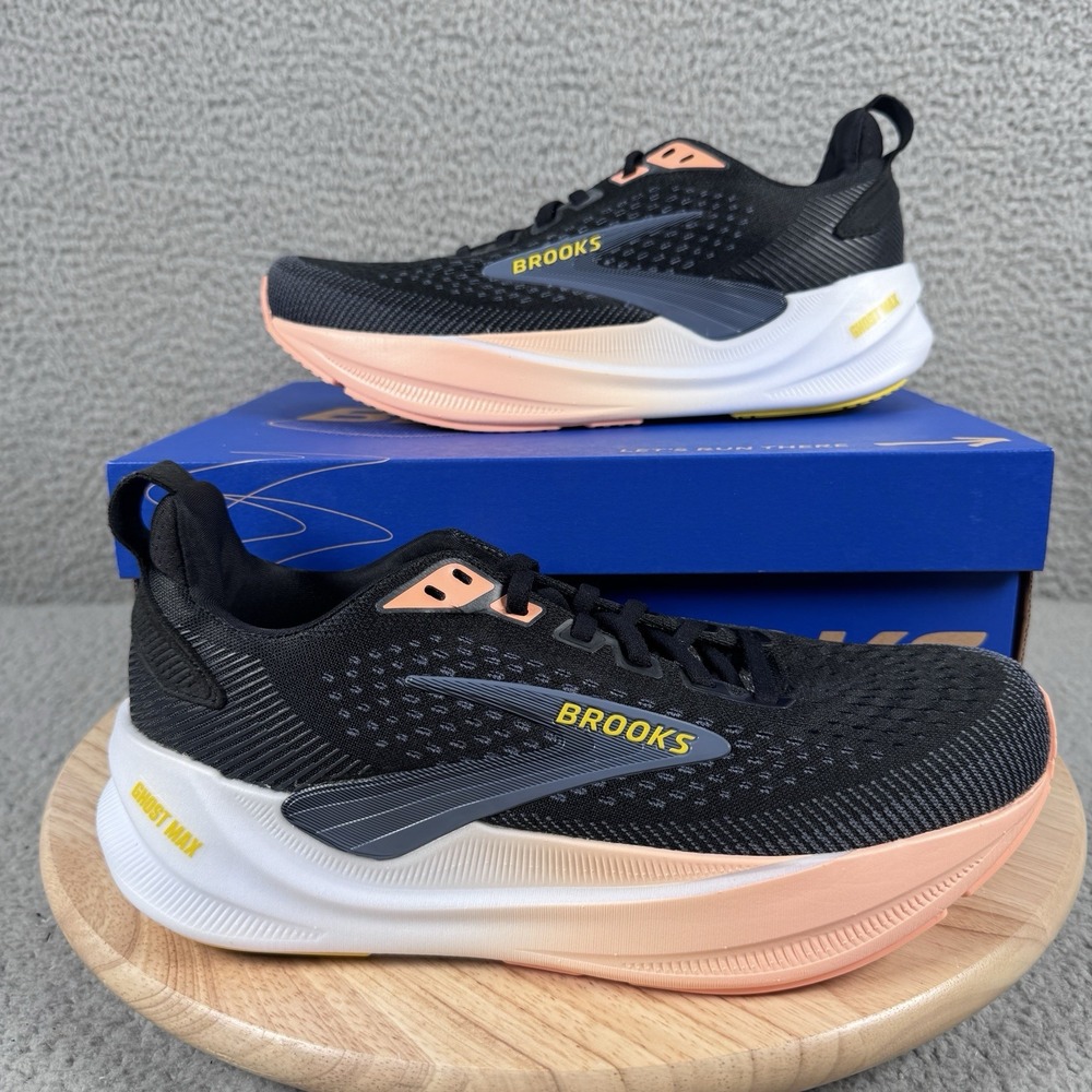 Brooks Ghost Max 4 Womens Size 8.5 Black Peach Road Running Shoes 1204851B026